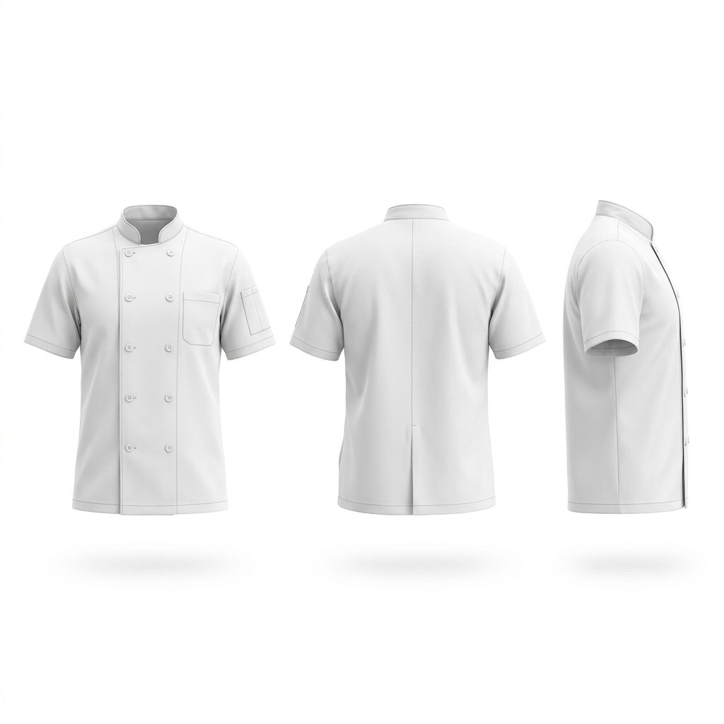 Premium Short Sleeve Chef Coat – Professional Culinary Workwear - Image 3